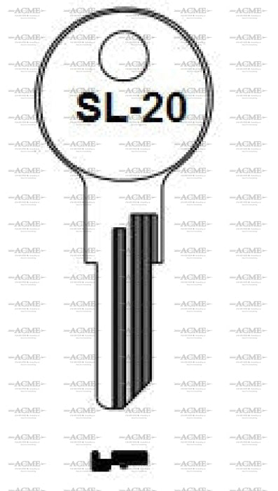 ilco SL20 key blank for Slaymaker locks
