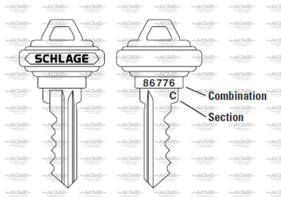Schlage C Cut Key Standard Size | AcmeKey.ca USA & Canada