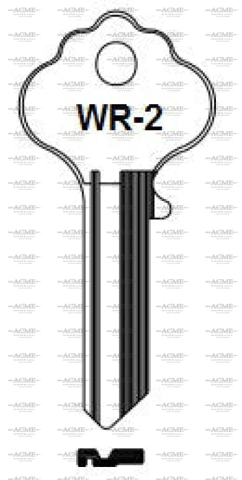 Ilco E-Z key blank WR2 for Weiser