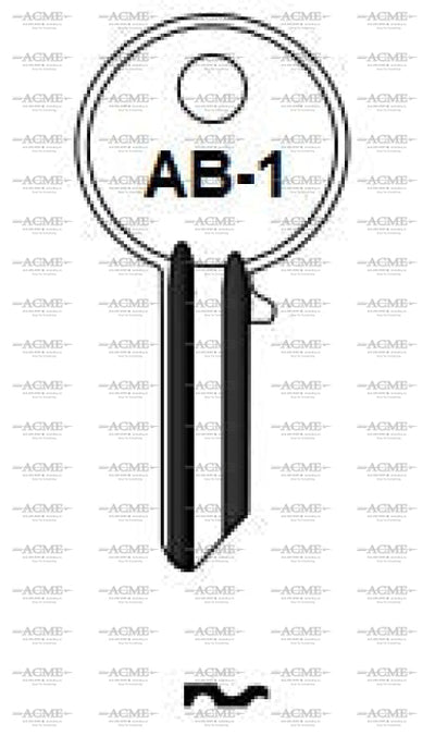 Ilco key blank AB1 or AB62C for Abus Padlocks