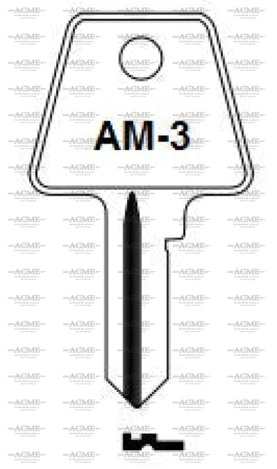 Ilco E-Z key blank AM3 for American Padlocks