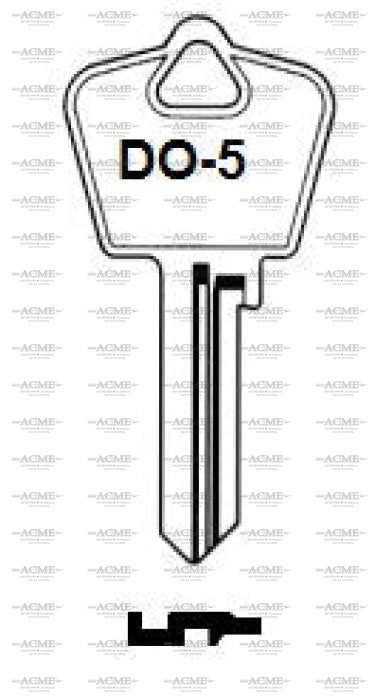Ilco E-Z key blank DO5 for DL Dominion Lock