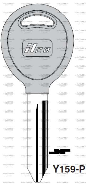 Y159-P Key Blank for Chrysler Dodge Plymouth | AcmeKey.ca USA & Canada ...