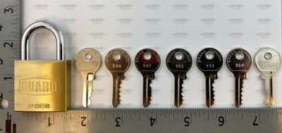 guard brass padlock 834 40mm 1-1/2" wide