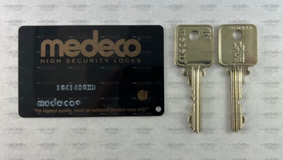 Medeco G3 High Secruity Lock Card and Keys