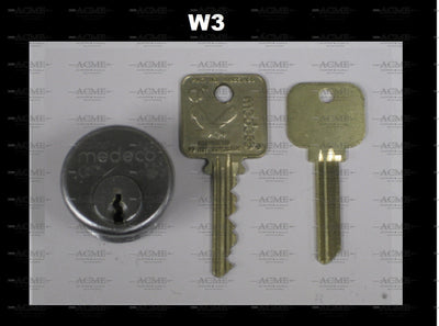 Medeco Assa Abloy W3 DBK BiAxial Restricted Do Not Duplicate Keyway key blank