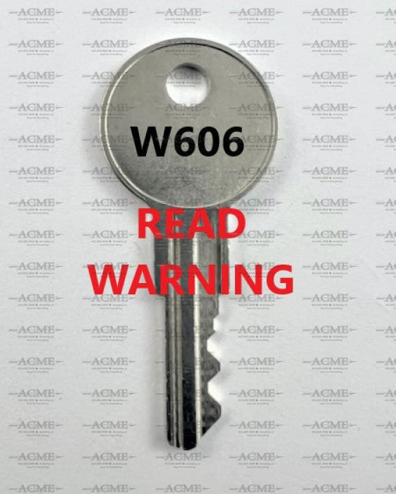 W606 Hirsh, Staples, Lorell, Office Max, Wind Danbury Replacement Key