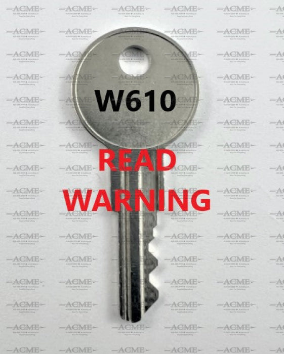 W610 Hirsh, Staples, Lorell, Office Max, Wind Danbury Replacement Key