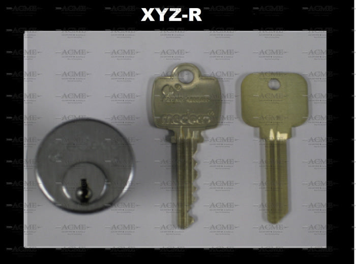 Medeco Assa Abloy XYZ-Reverse BiAxial Restricted Do Not Duplicate End User Keyway key blank