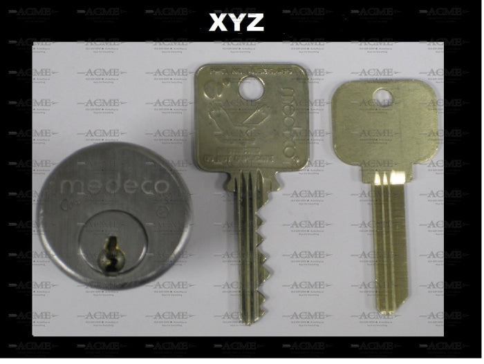 Medeco Assa Abloy XYZ for X3, Y3 and Z3 DBK BiAxial Restricted Do Not Duplicate Keyway key blank